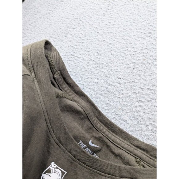 The Nike Tee T Shirt Army Black Knights Large Raglan Jersey Tee 25 Athletic Cut - Picture 11 of 14